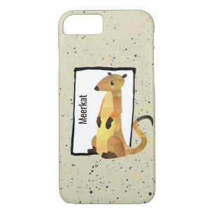 Watercolor Meerkat on a Beige Background iPhone 8/7 Case