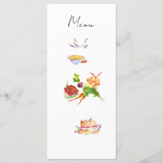 Watercolor Menu