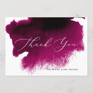Watercolor Merlot, Red Wine Luxury Thank You Cards