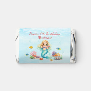 Watercolor Mermaid Birthday Hershey's Miniatures