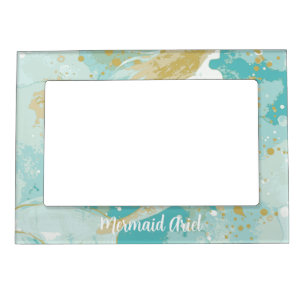 Watercolor Mermaid Personalized Magnetic Frame