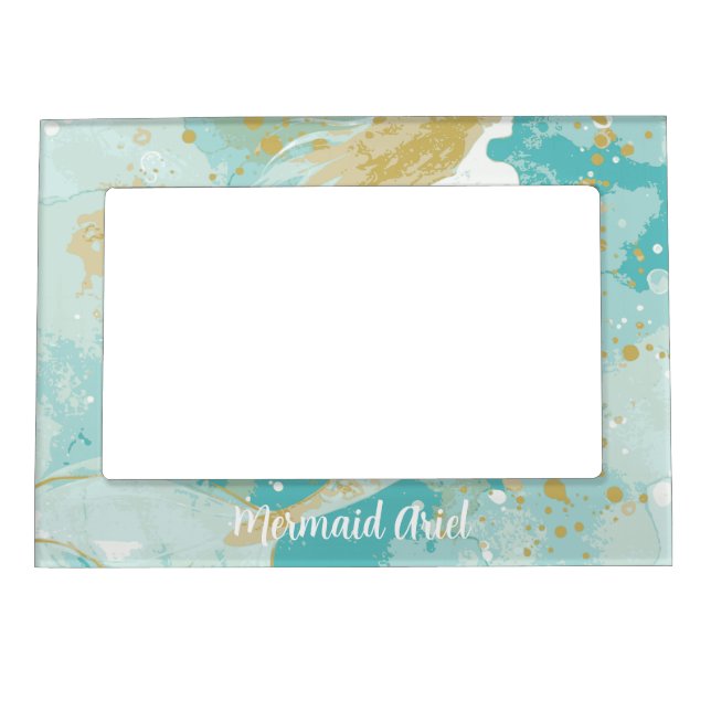 Watercolor Mermaid Personalized Magnetic Frame (Front)
