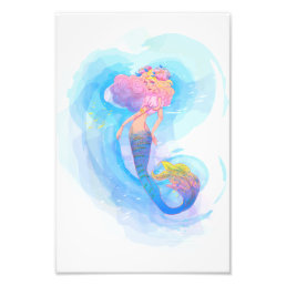 Watercolor Mermaid Poster