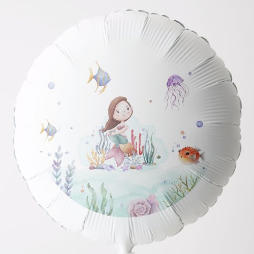 Watercolor Mermaid Sealife Balloon