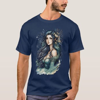Watercolor Mermaid T-shirt by TailoredType at Zazzle