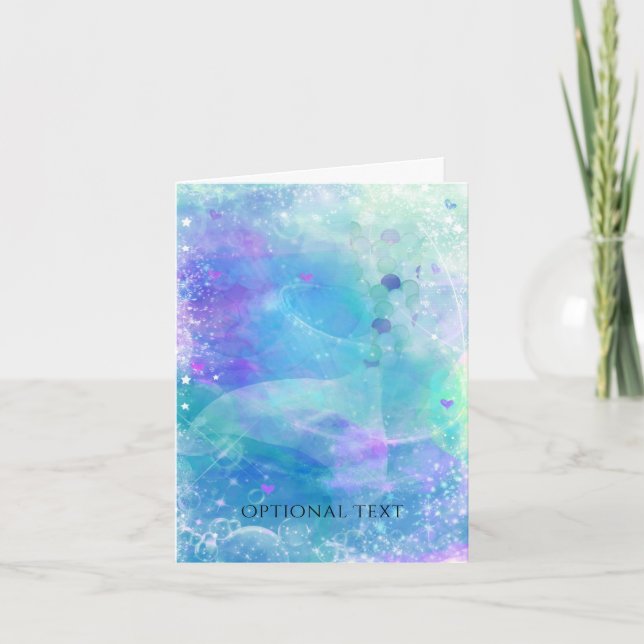 Watercolor Mermaid Tail Fantasy Thank You Card (Front)