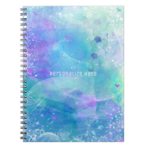 Watercolor Mermaid Tail Ocean Sea Personalized Notebook