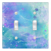 Watercolor Mermaid Tail Personalized Tropical Sea Light Switch Cover