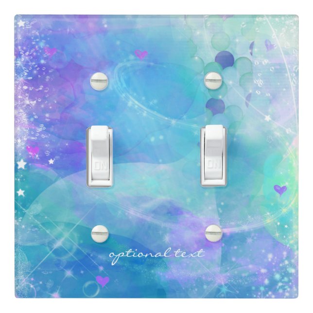 Watercolor Mermaid Tail Personalized Tropical Sea Light Switch Cover (In Situ)