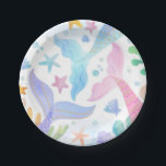Watercolor Mermaid Tail Under The Sea Party Paper Plates<br><div class="desc">Watercolor Mermaid Tail Under The Sea Party Paper Plates. Can be used for Birthday or Baby Shower Parties.</div>