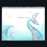 Watercolor Mermaid Yearly Kids & Family Calendar<br><div class="desc">Watercolor Mermaid Yearly Kids & Family Calendar</div>