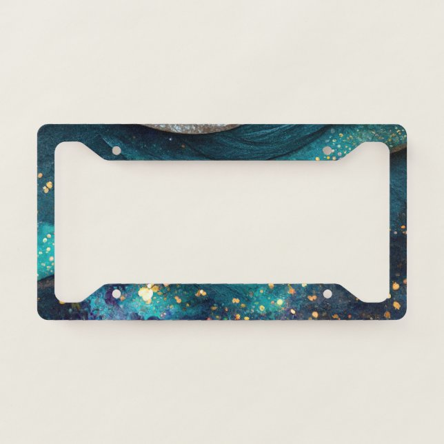 Watercolor mermaids License Plate Frame (Front)