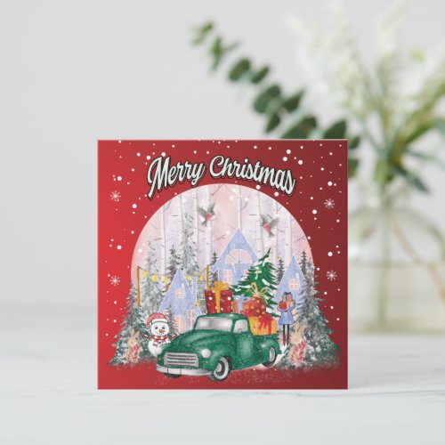 Watercolor Merry Christmas Car Of Gifts Are you 