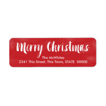 Watercolor Merry Christmas | Custom Address Labels