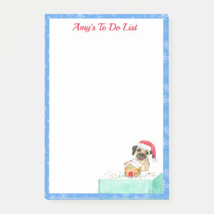 Watercolor Merry Christmas French Bulldog To Do  Post-it Notes