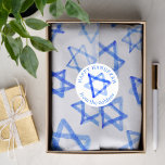 Watercolor Messy Cool Blue Star of David Hanukkah Tissue Paper<br><div class="desc">Perfect for bat mitzvah, bar mitzvah, wedding, Hanukkah or other Jewish celebration! Hand made watercolor art for you. Design is also available as matching invitations, postcards or folded paper cards, check my shop! THANK YOU FOR SUPPORTING INDEPENDENT ARTISTS! All artwork and designs are created by me. I love to draw...</div>