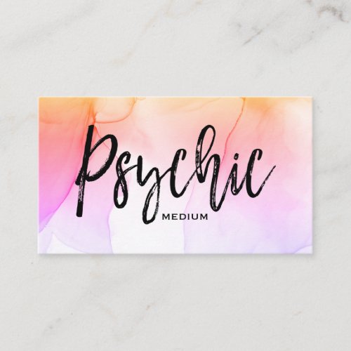  Watercolor Metaphysical Psychic Medium Reader Business Card