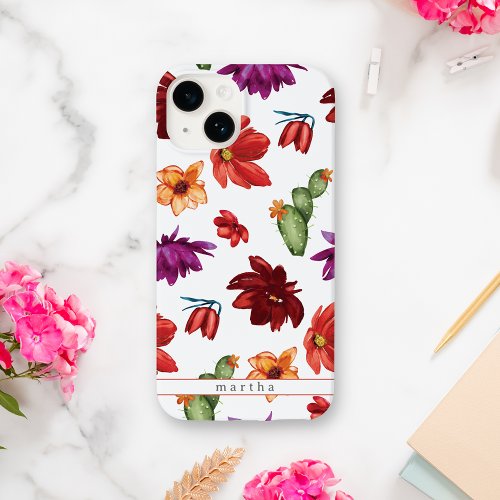 Watercolor Mexican Fiesta Flower Case_Mate iPhone 14 Case