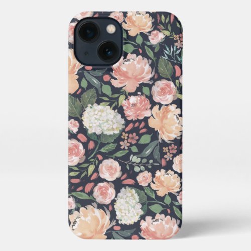 Watercolor Midsummer Floral Botanical Pattern iPhone 13 Case