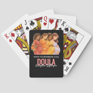 Watercolor Midwife ObGyn Birth Postpartum Doula Poker Cards