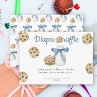 Watercolor milk & cookie baby shower diaper raffle