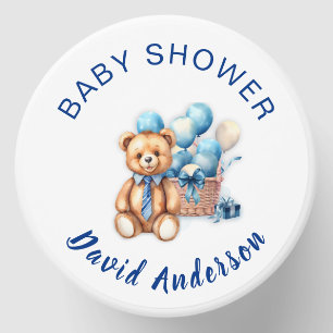 Watercolor minimalist baby shower boy mini candle favors