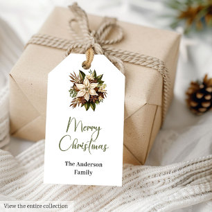 Watercolor Minimalist Rustic Earthy Neutral Xmas Gift Tags