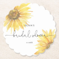Watercolor minimalist sunflower bridal shower