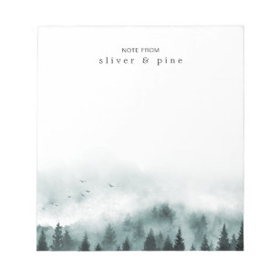 Watercolor Misty Mountain Notepad