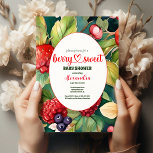 Watercolor Mixed Berries Summer Baby Shower Invitation