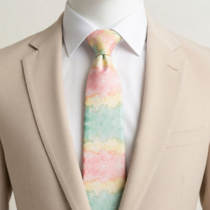 Watercolor mixture neck tie