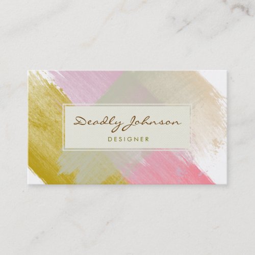 Watercolor Modern Abstract Elegant Cool Artist Business Card
