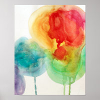 Watercolor modern abstract poster