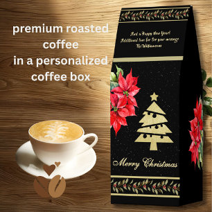 WATERCOLOR MODERN ELEGANT CHRISTMAS ORNAMENTS ROASTED COFFEE