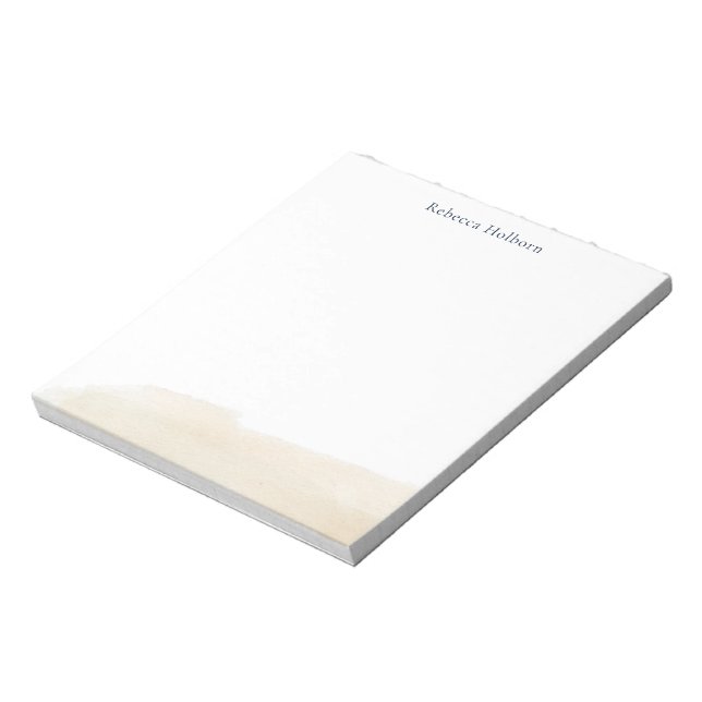 Watercolor Modern Elegant Personalized Business Notepad (Rotated)