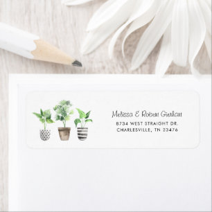 Watercolor Modern Elegant Return Address Label