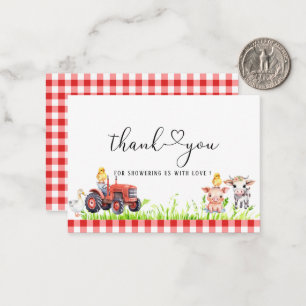 Watercolor Modern Farm Birthday Baby Shower Note Card