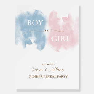 Watercolor Modern Gender Reveal Foam Board