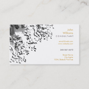 Watercolor Modern Nature Paints Black and White Business Card