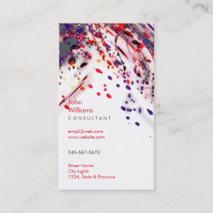Watercolor Modern Nature Paints Brushstrokes Business Card