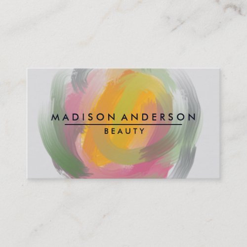 Watercolor Modern Simple  Classic Beauty Business Card