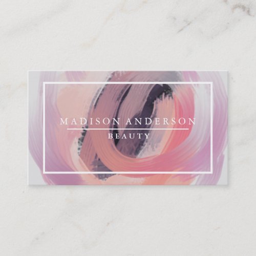 Watercolor Modern Simple  Classic Beauty Pink Bus Business Card