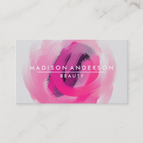 Watercolor Modern Simple  Classic Beauty Pink Business Card