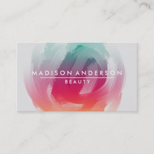 Watercolor Modern Simple & Classic Beauty Pink Business Card