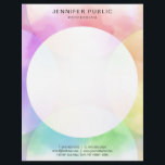 Watercolor Modern Simple Design Elegant Template Letterhead<br><div class="desc">Watercolor Modern Simple Design Elegant Template Professional Letterhead.</div>