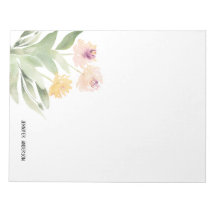Watercolor Modern Springtime Floral Greenery
