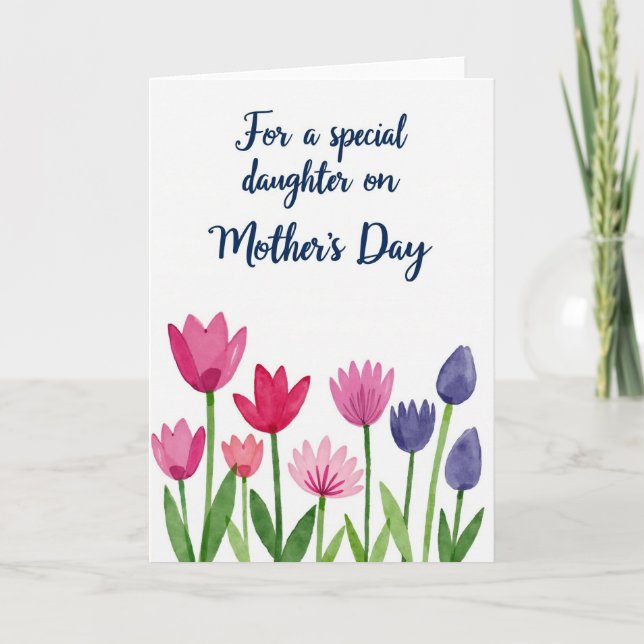 Watercolor Mom Affection Card (Front)