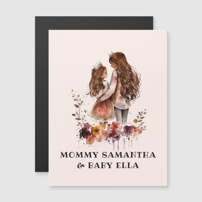 Watercolor Mom and Daughter (1) (Front/Back)