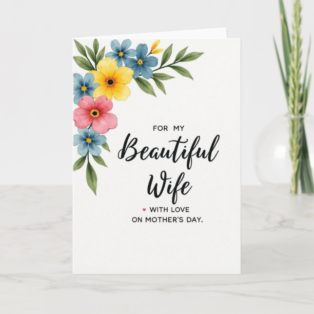 Watercolor Mom Day Card (Front)