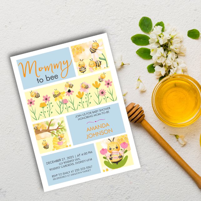 Watercolor Mommy to bee Cute baby shower Invitation (Creator Uploaded)